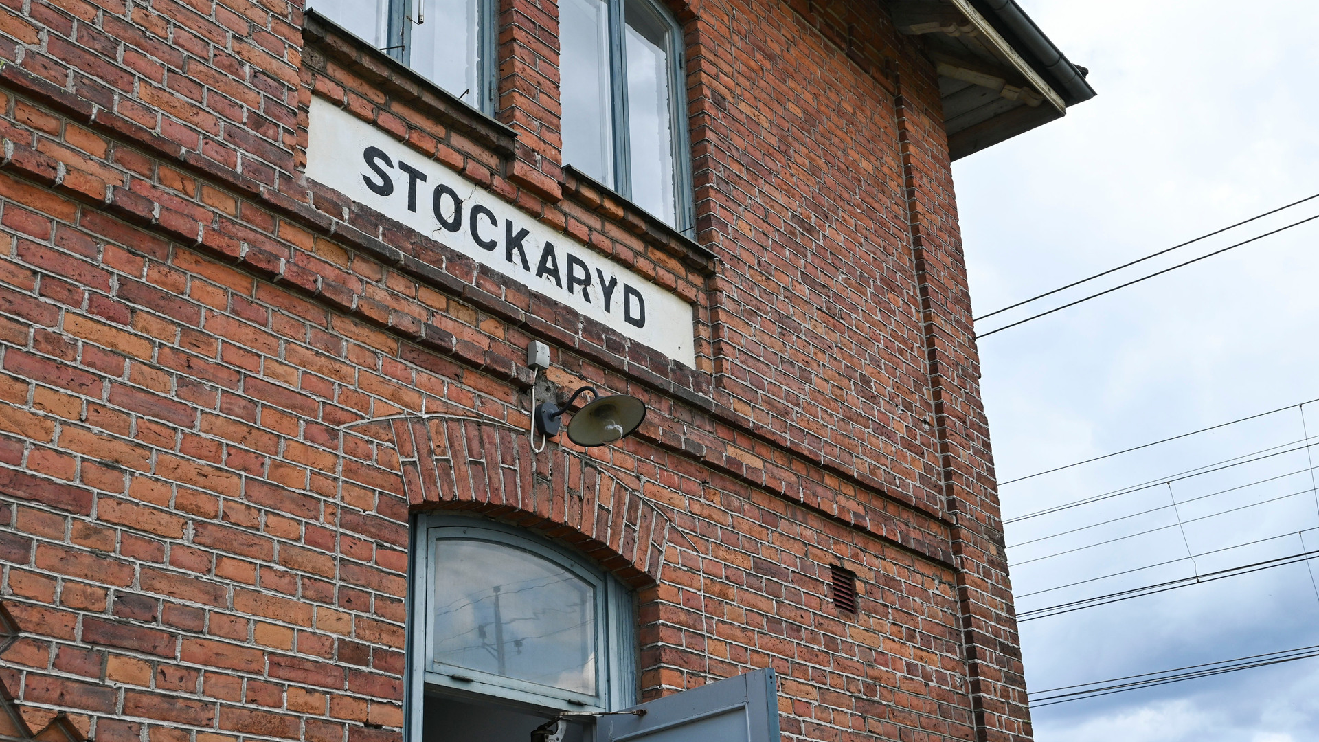 Bilden visar Stockars järnvägsstation