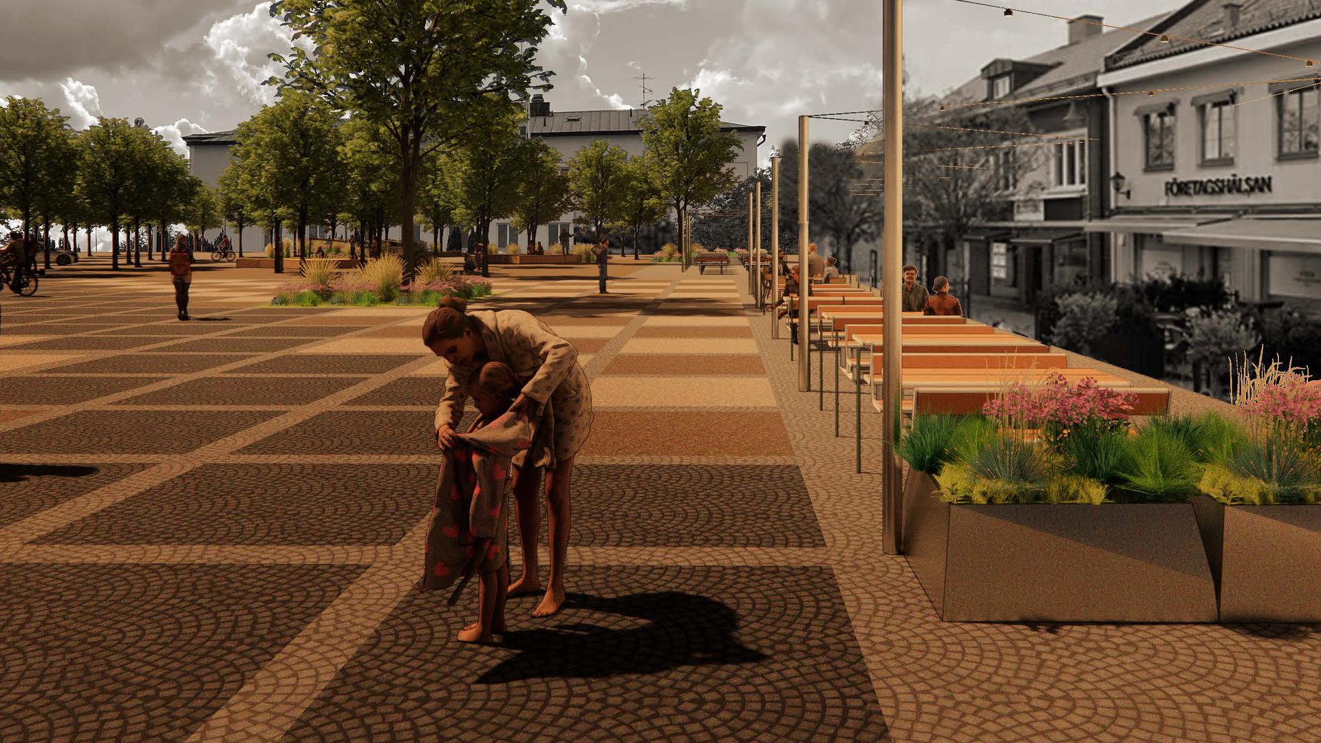 skiss över torget
